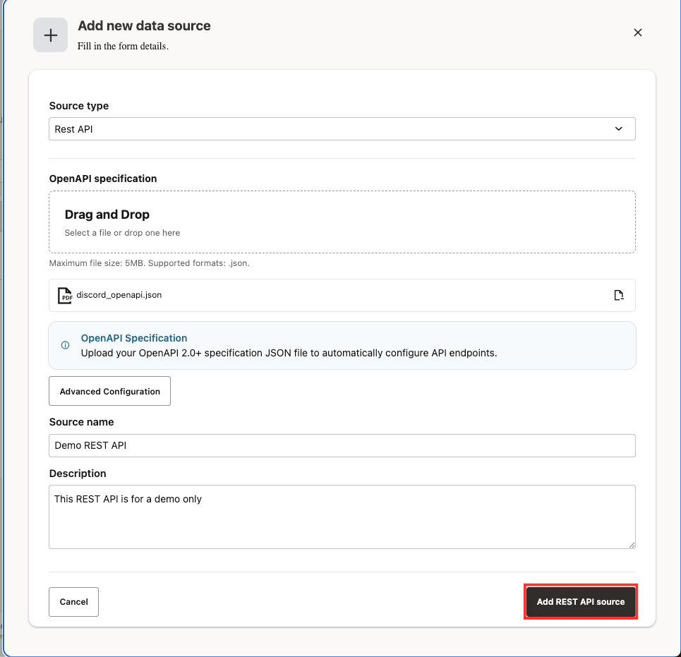 Add new REST API
