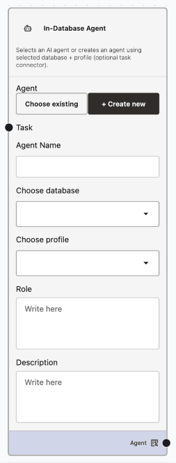 Create New Agent In-Database Agent