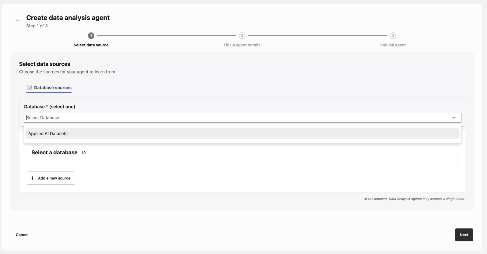 Select Data Sources Select Data Sources