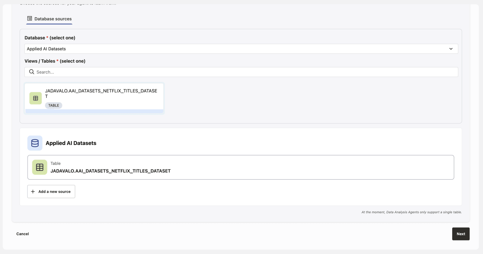 Select View/Table Select View/Table