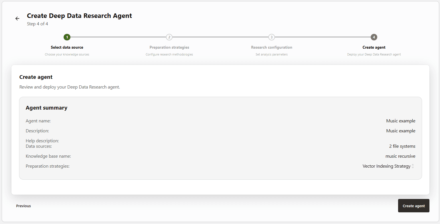 Deep Data Research Agent Create Agent Deep Data Research Agent Create Agent