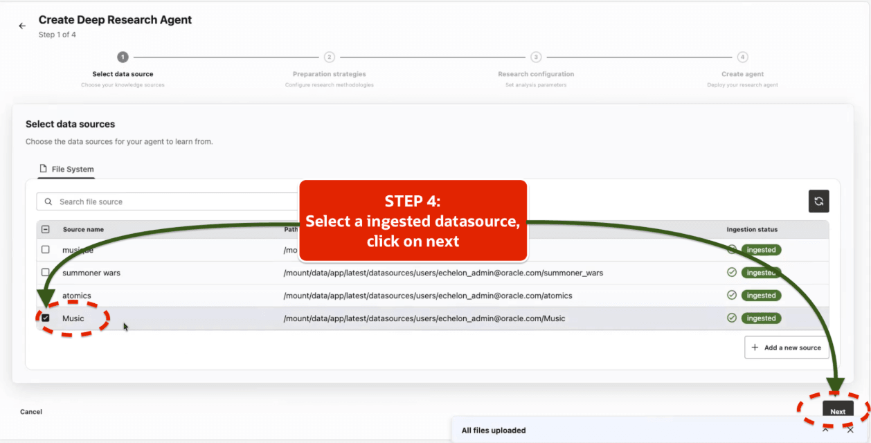 Select Deep Data Research Agent Sources Select Deep Data Research Agent Sources