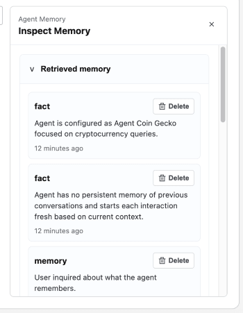 Delete Memory Delete Memory Record