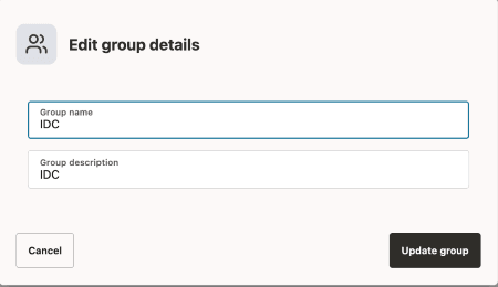 Edit a Group Edit User Group