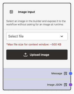 Image Input Node Image Input Component