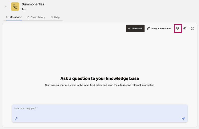 Knowledge Agent Settings Knowledge Agent Settings