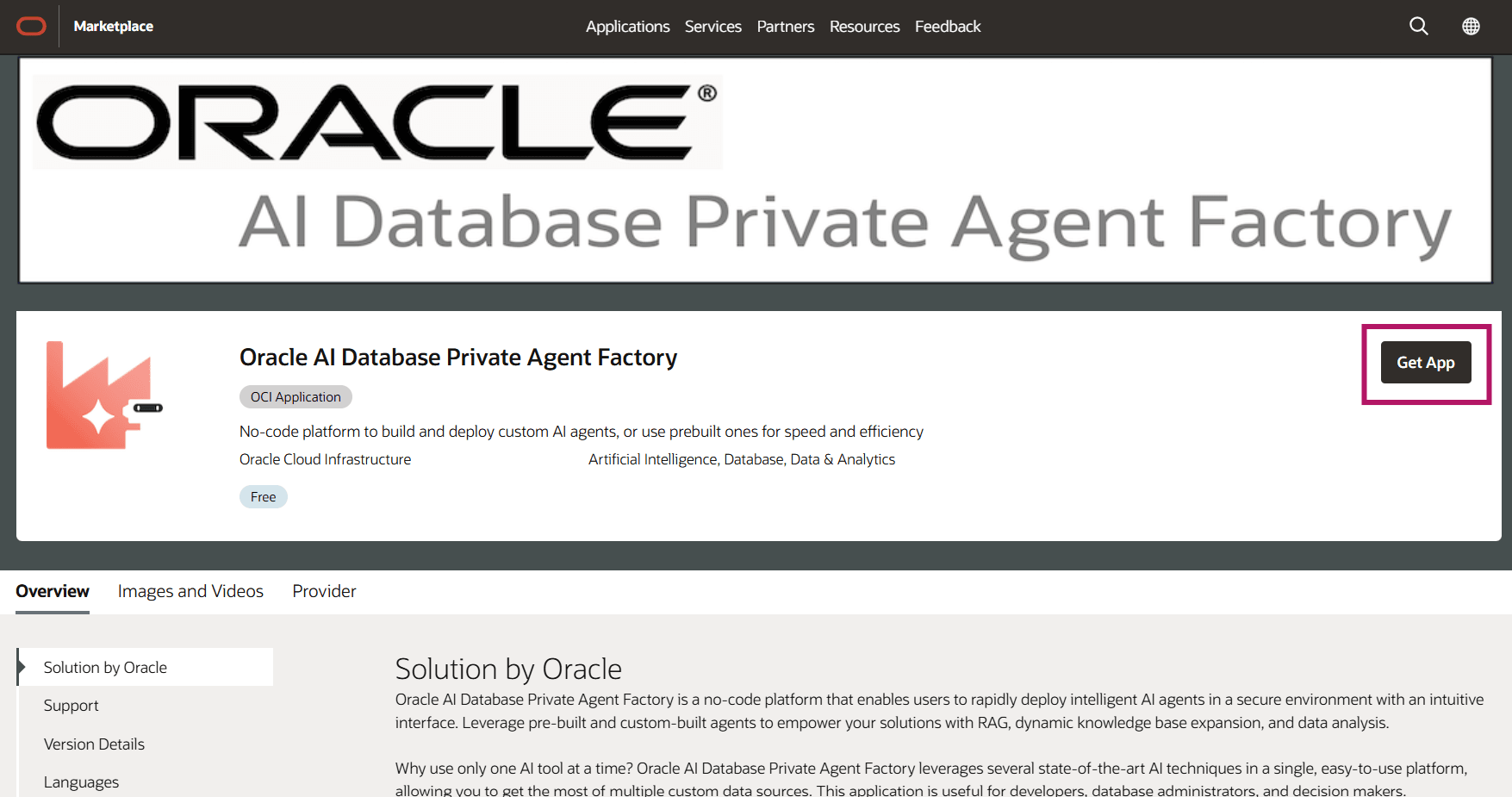 Agent Factory Application in Marketplace Agent Factory Application in Marketplace