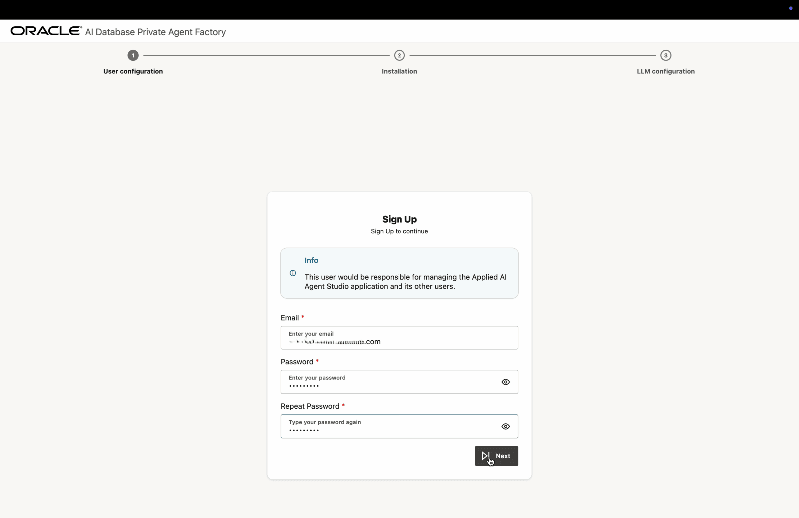 Quick Start Mode: User Configuration Quick Start Mode: User Configuration