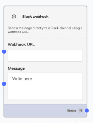 Slack Webhook Node Slack Webhook Component