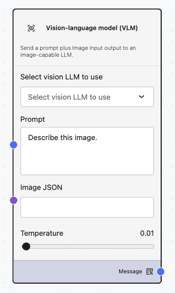 VLM Node Vision Language Model Component