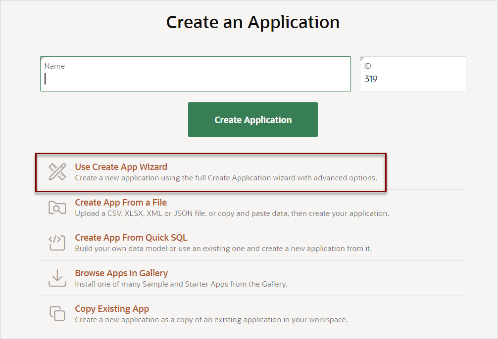 Description of use_create_app_wizard.png follows Description of use_create_app_wizard.png follows