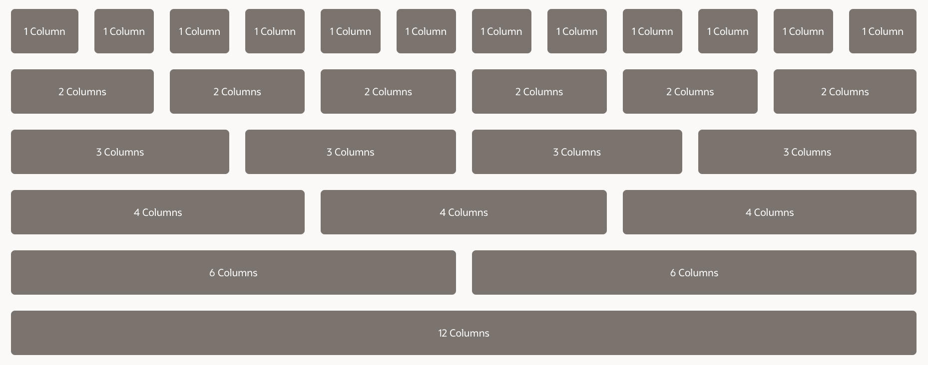 Dividing Horizontal Space Evenly Using a 12 Column Grid Dividing Horizontal Space Evenly Using a 12 Column Grid