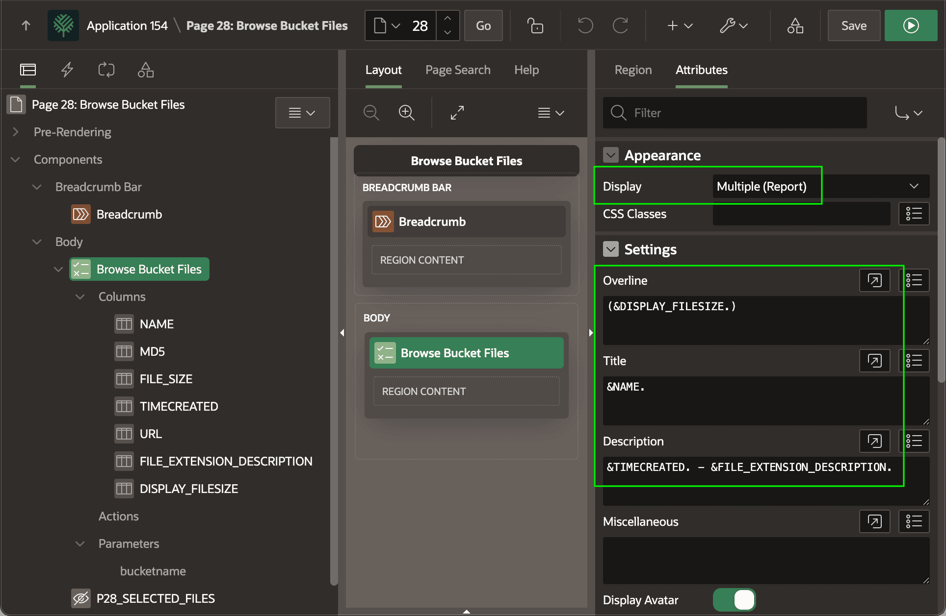 Configuring What Appears in Each Content Row Slot