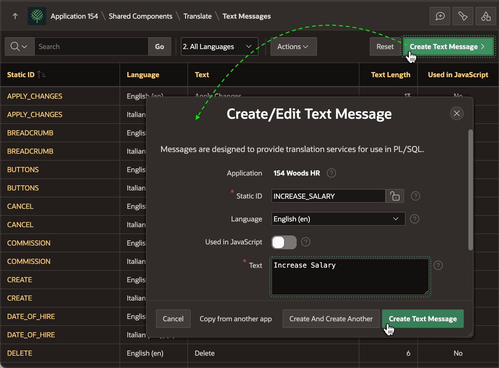 Creating New Text Message in Primary Language Creating New Text Message in Primary Language