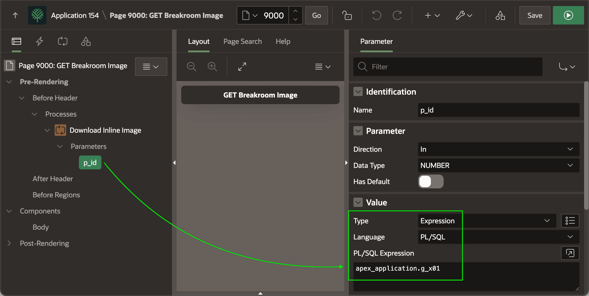 Configuring Break Room Image ID Parameter Value Configuring Break Room Image ID Parameter Value