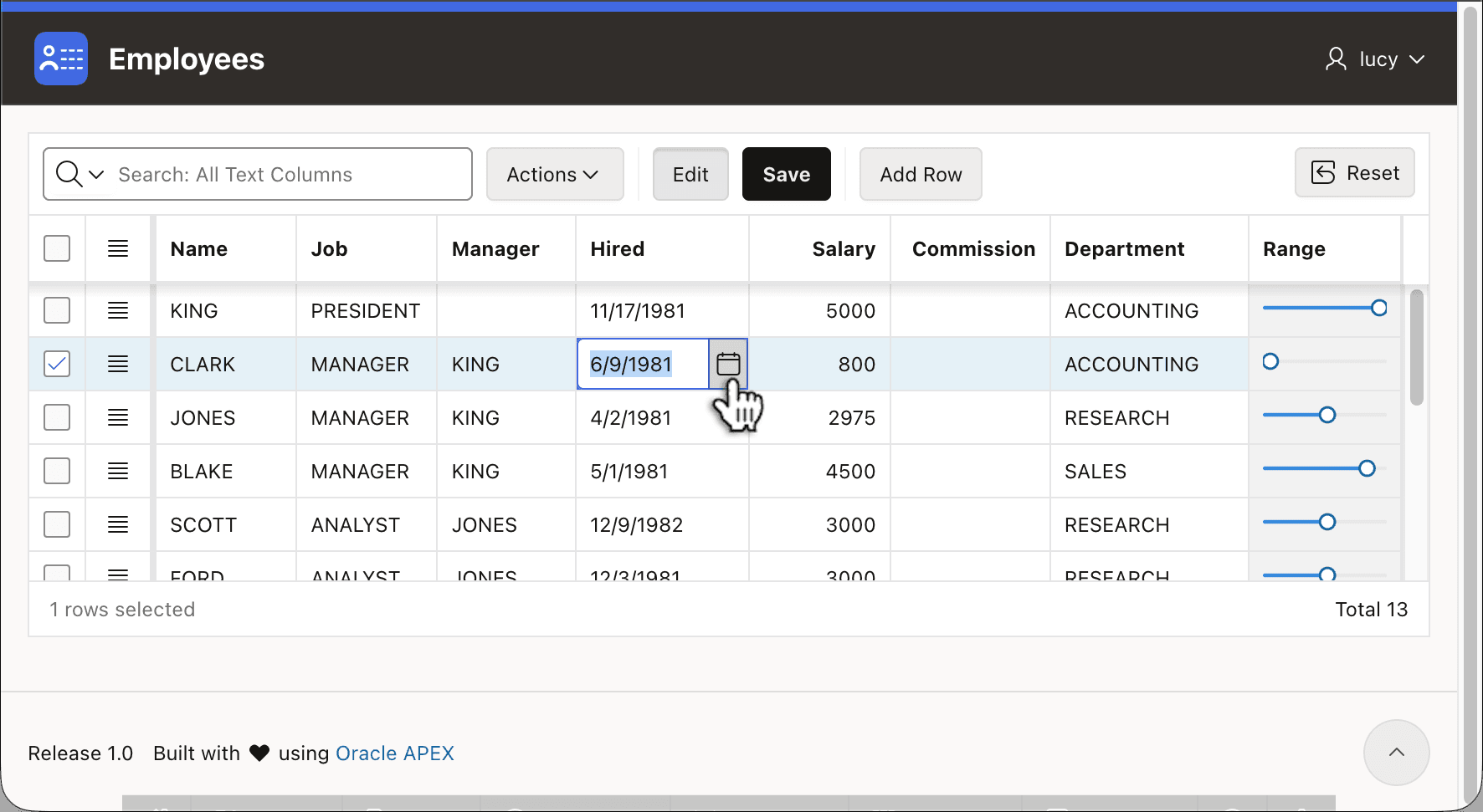 Date Picker is One of Many Item Types Available for Grid Column Editing Date Picker is One of Many Item Types Available for Grid Column Editing