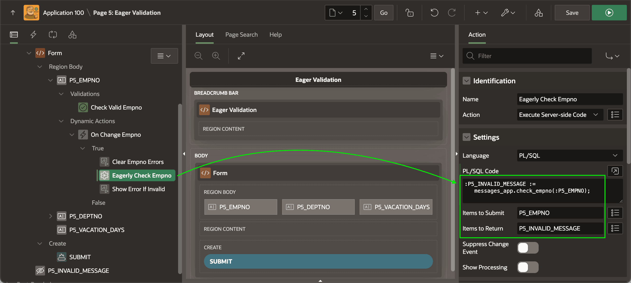 Validating the Employee ID on the Server