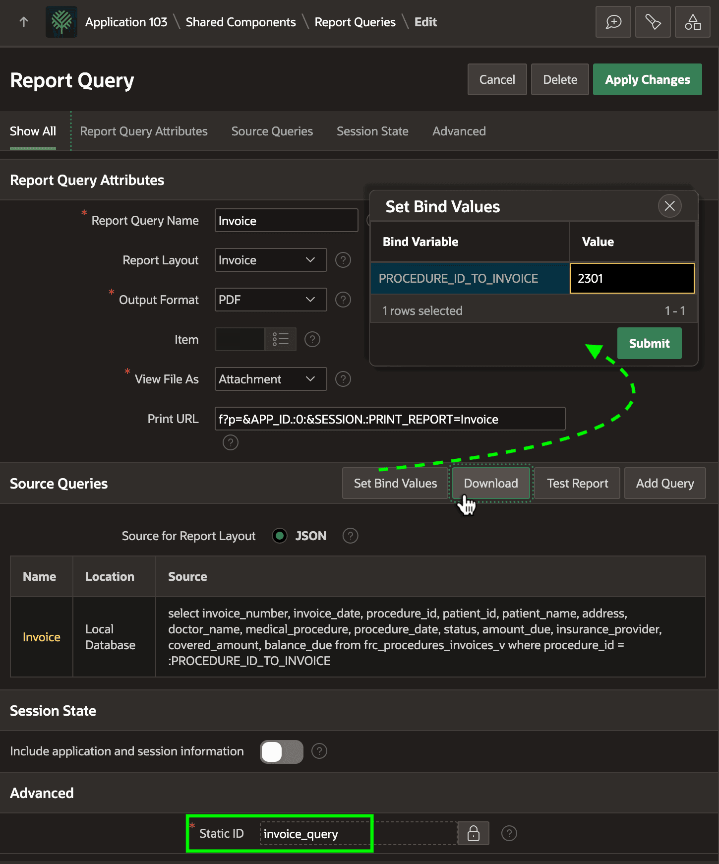 Report Query Provides JSON Data for Pixel-Perfect PDF Report Layout