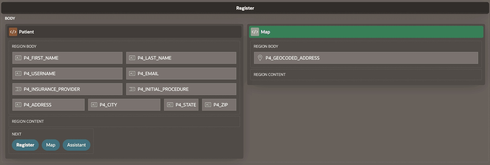 Disabling \"Start New Row\" for Map Region Disabling "Start New Row" for Map Region