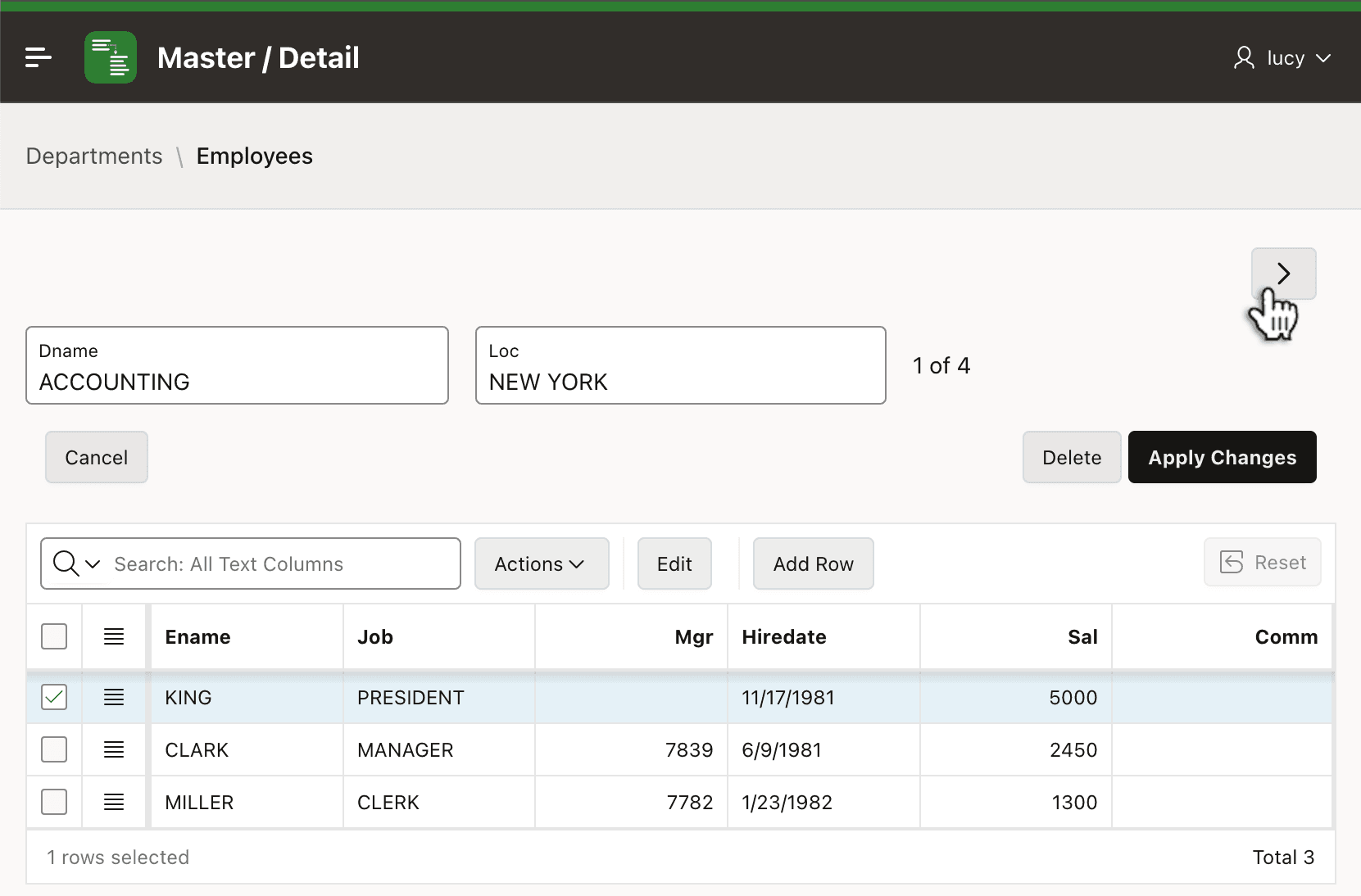 Master/Detail Edit Page Lets User Maintain Master and Details Together