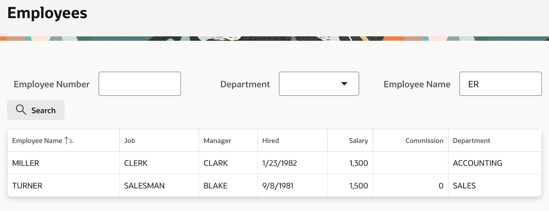 Three Query by Example Page Items Using Optional Item Template Three Query by Example Page Items Using Optional Item Template