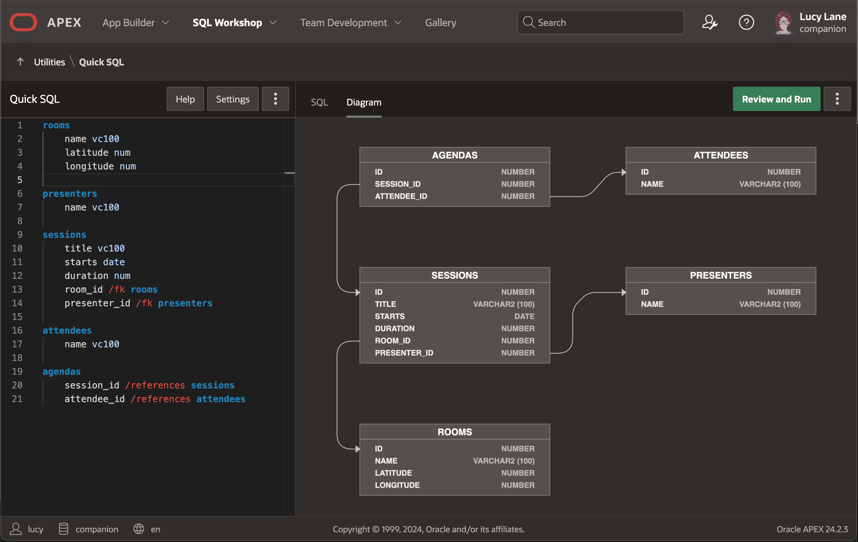 Iteratively Designing a New Data Model with Quick SQL