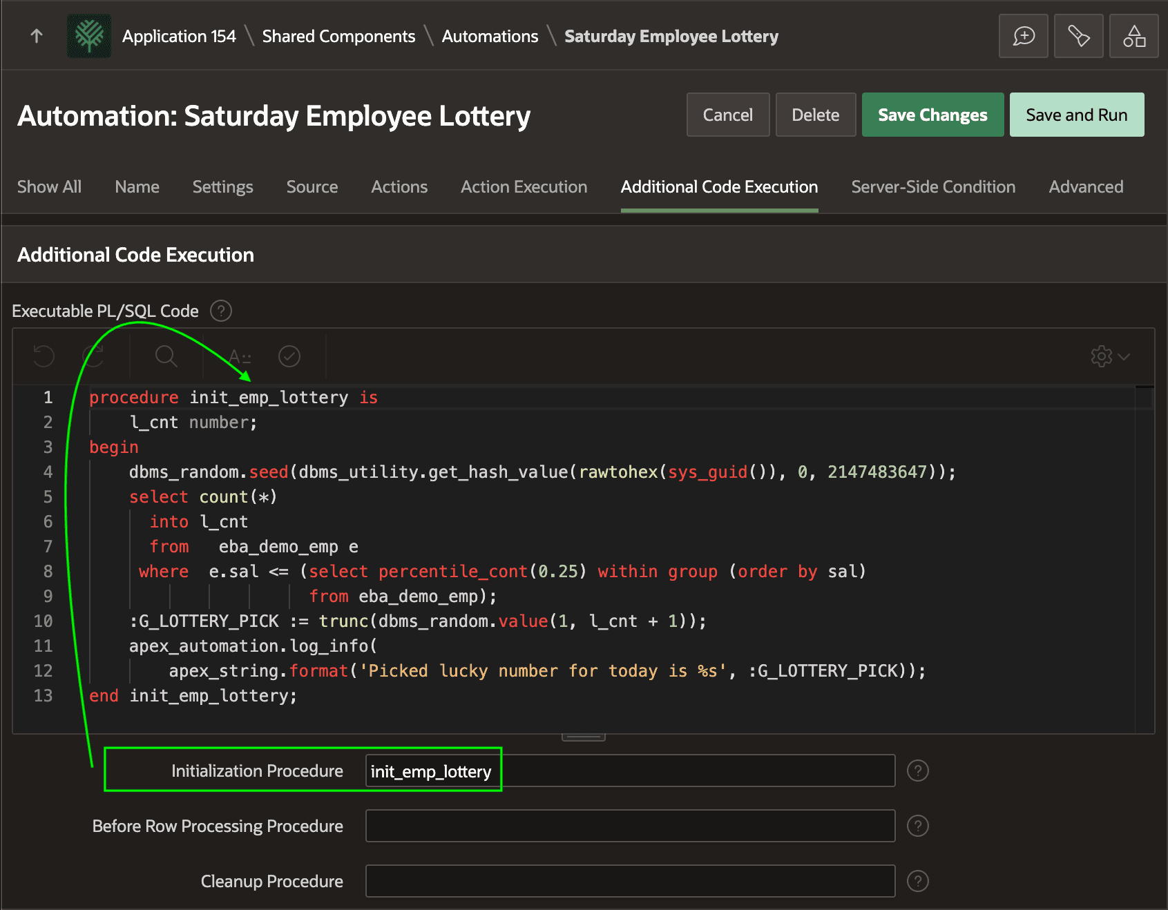Additional Code Execution Section Defines an Inline Initialization Procedure Additional Code Execution Section Defines an Inline Initialization Procedure