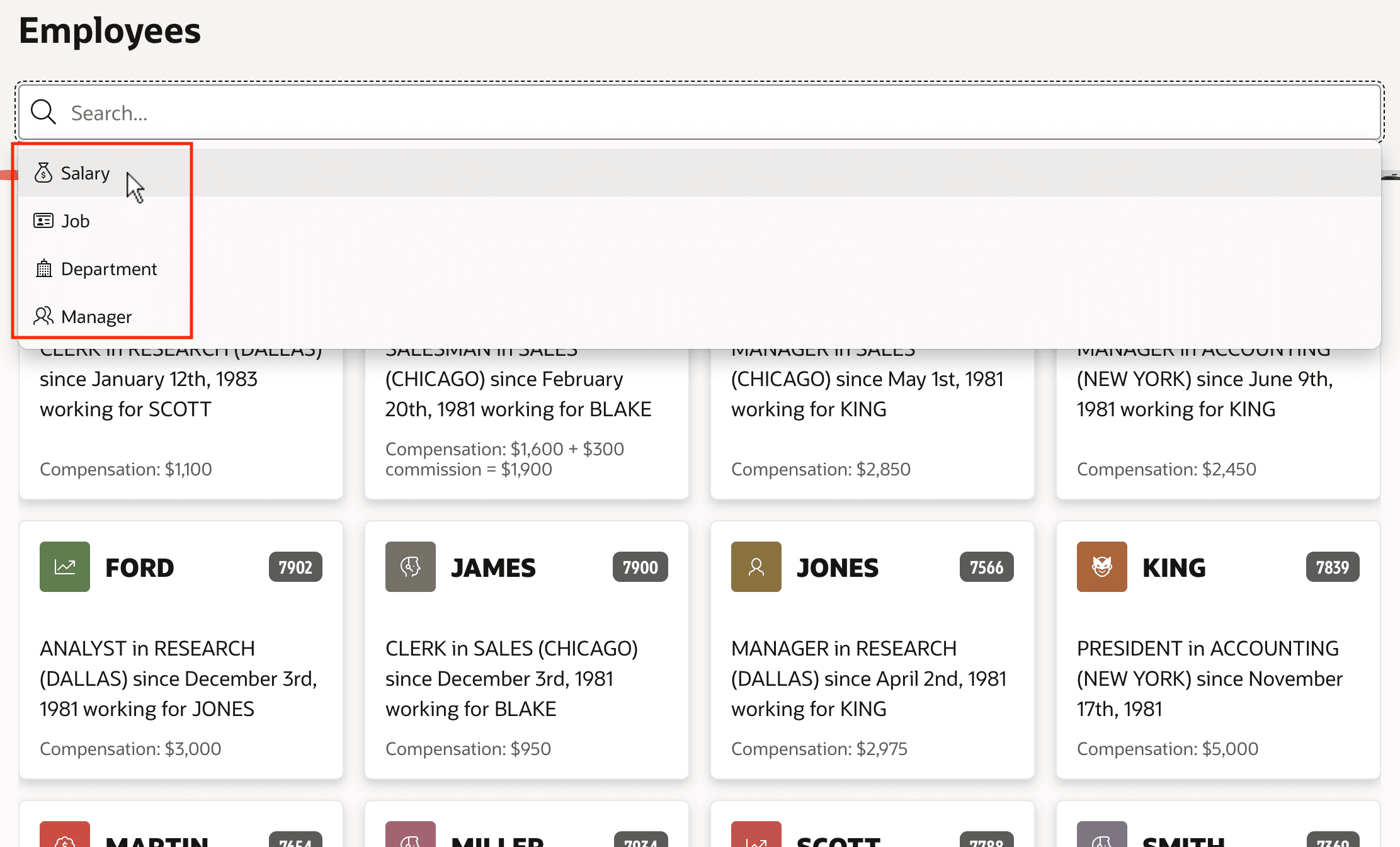 Filter Display Names and Icons Appear in Search Dropdown Filter Display Names and Icons Appear in Search Dropdown
