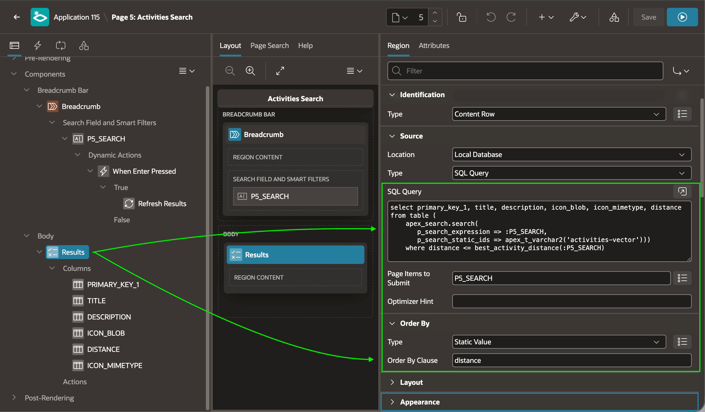Applying Best Score Proximity Cutoff to Search Configuration Results in a Content Row