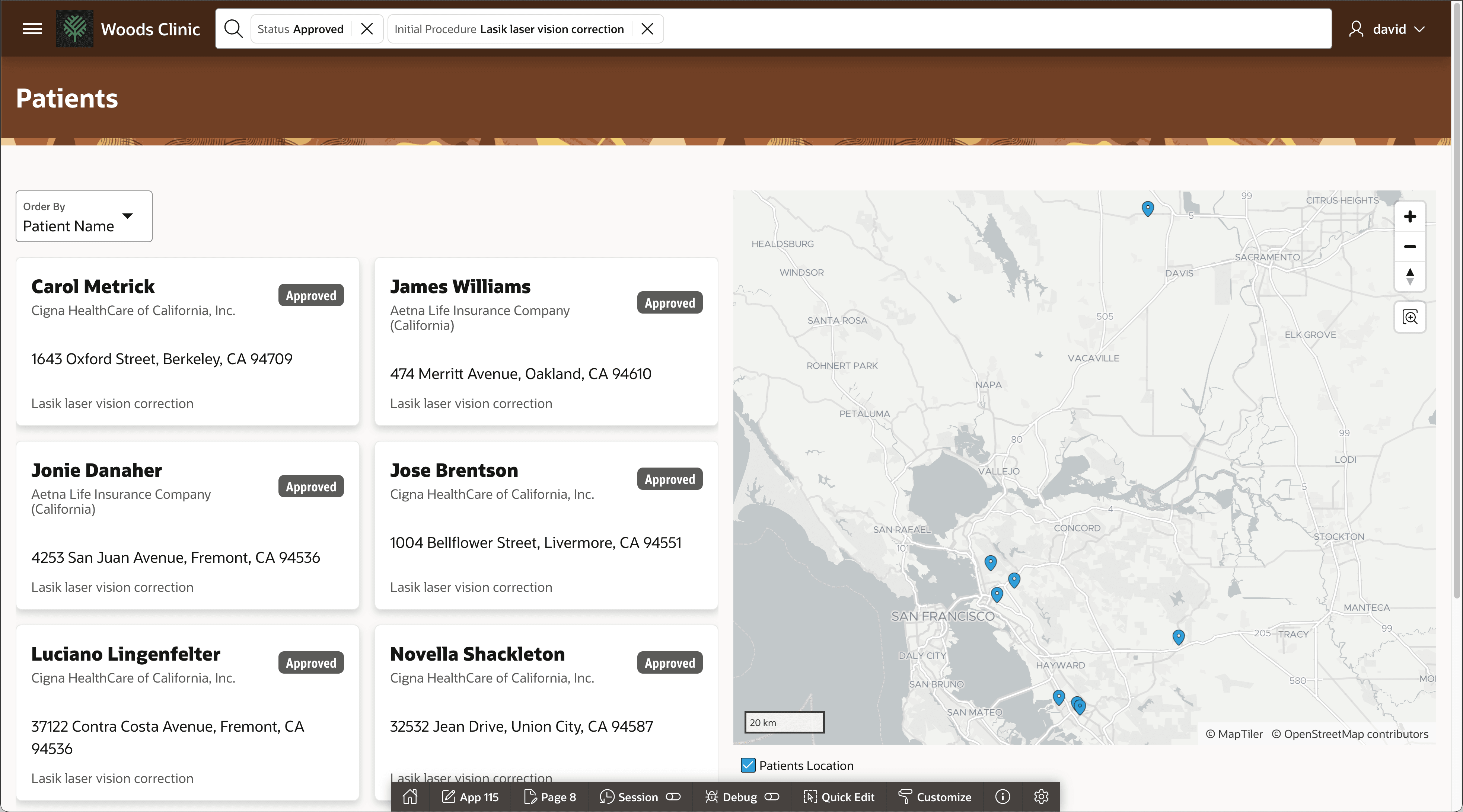 Map Reflects Filtered Result and Auto-Centers and Zooms
