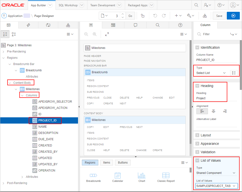  project id attributes