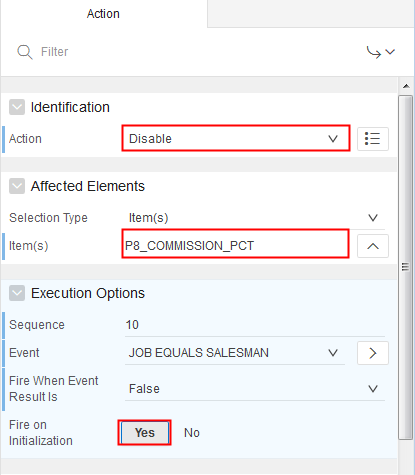 create false action