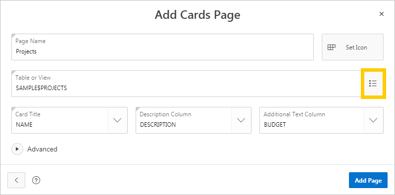 Add Cards Page
