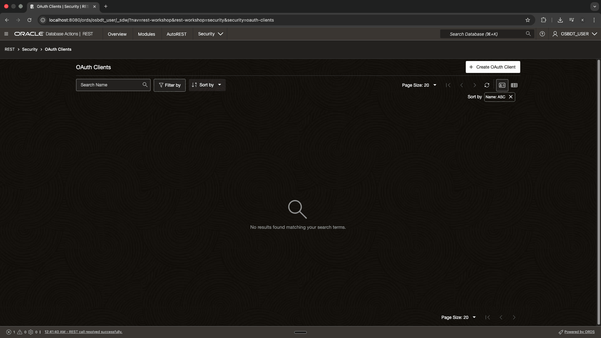 Create OAuth Client