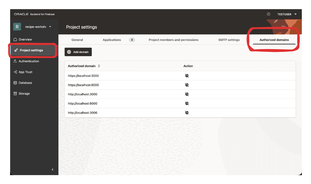 Authorized Domains