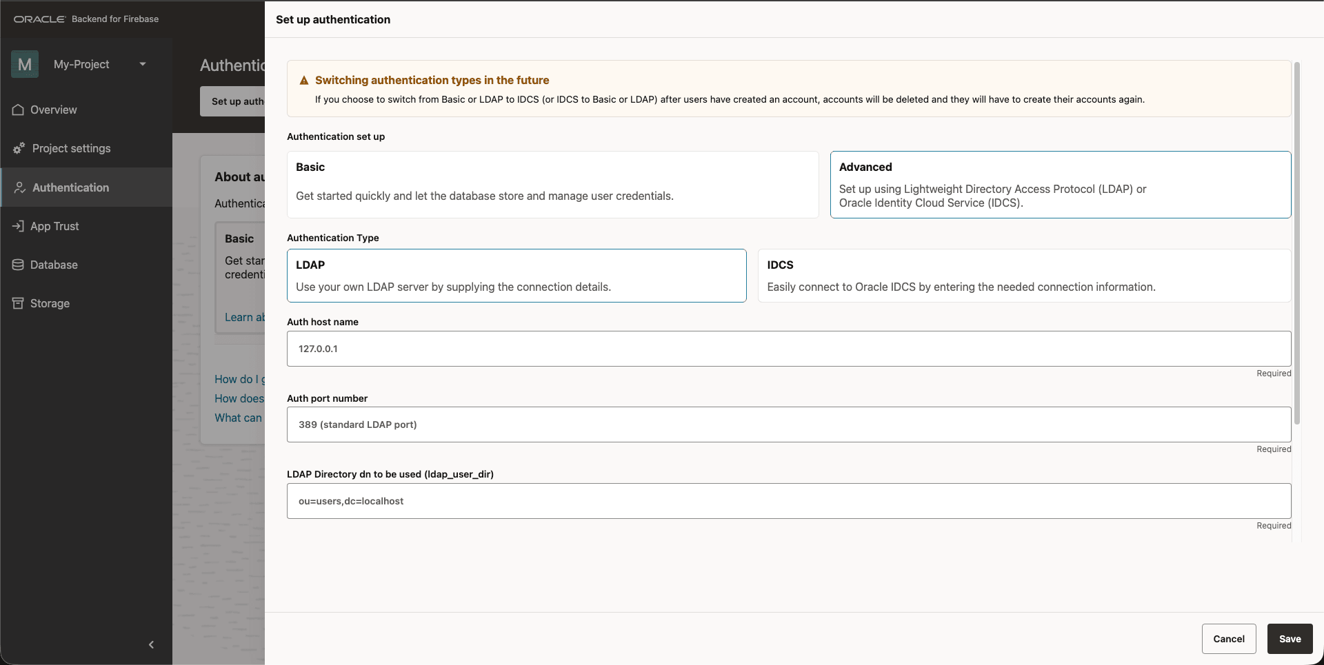 LDAP Authentication Configuration