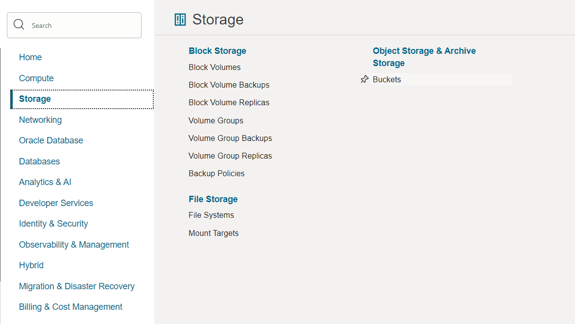 Object Storage Bucket