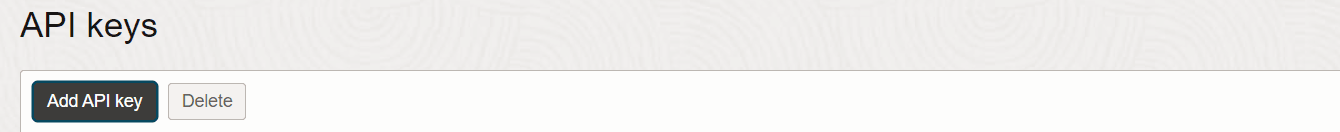 Add API Key Button
