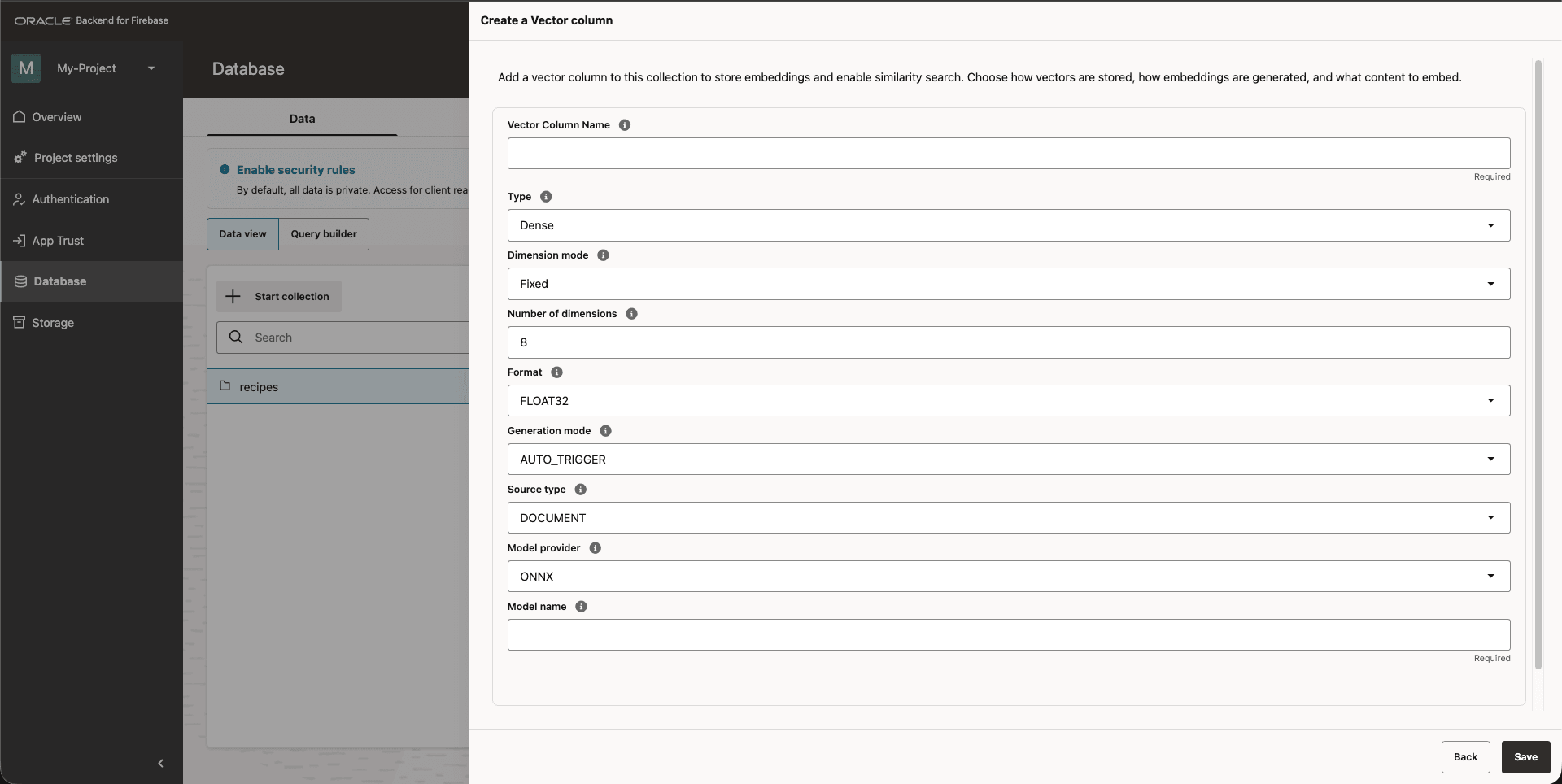 Console: Create a Vector Column
