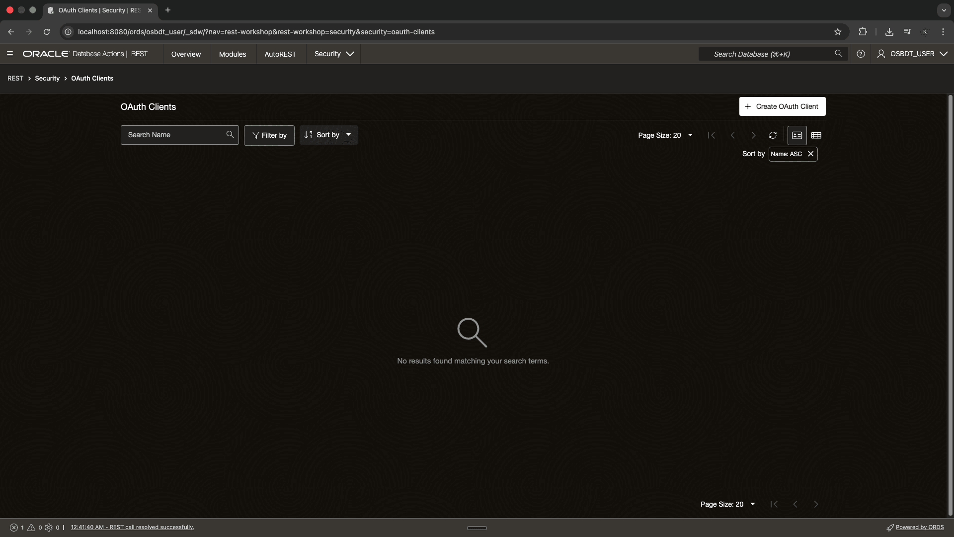 Create OAuth Client