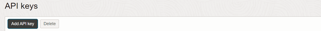 Add API Key Button