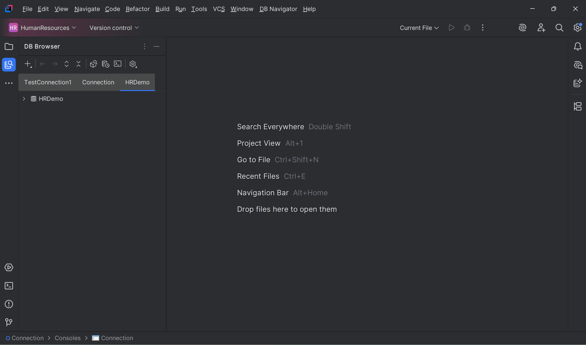 Connection tabs view mode in DB Browser window