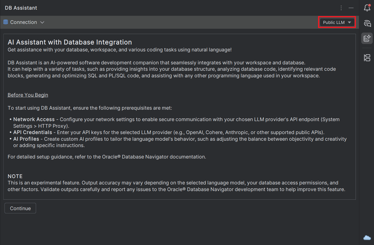 Disclaimer Message for new connection_Public LLMs