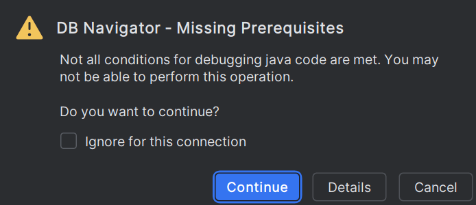 Missing Prerequisites for Java debugger