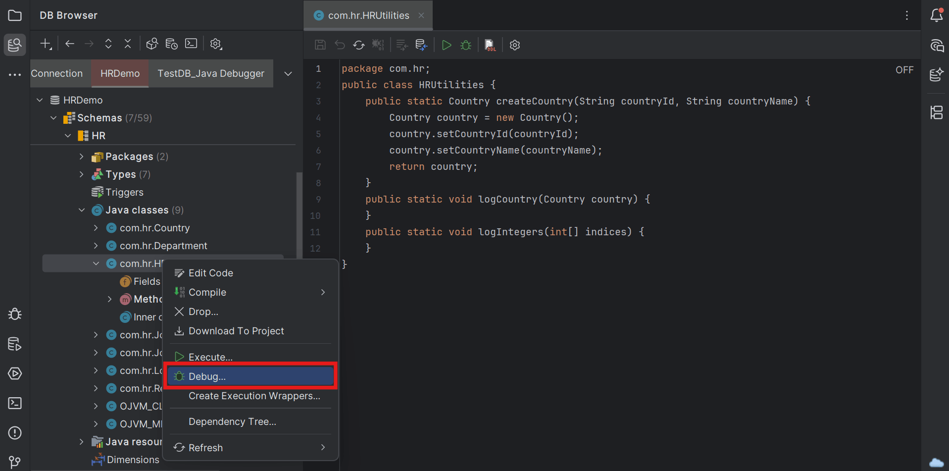 Debug Java class file