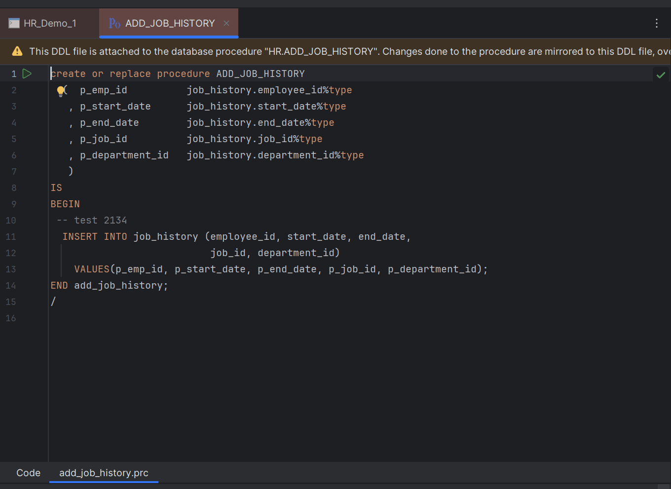 New DDL File created