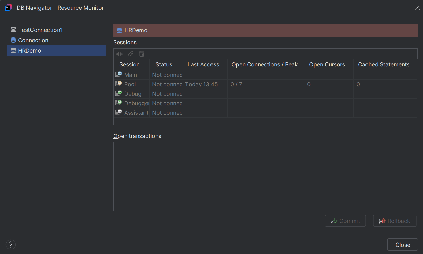 Resource monitor window