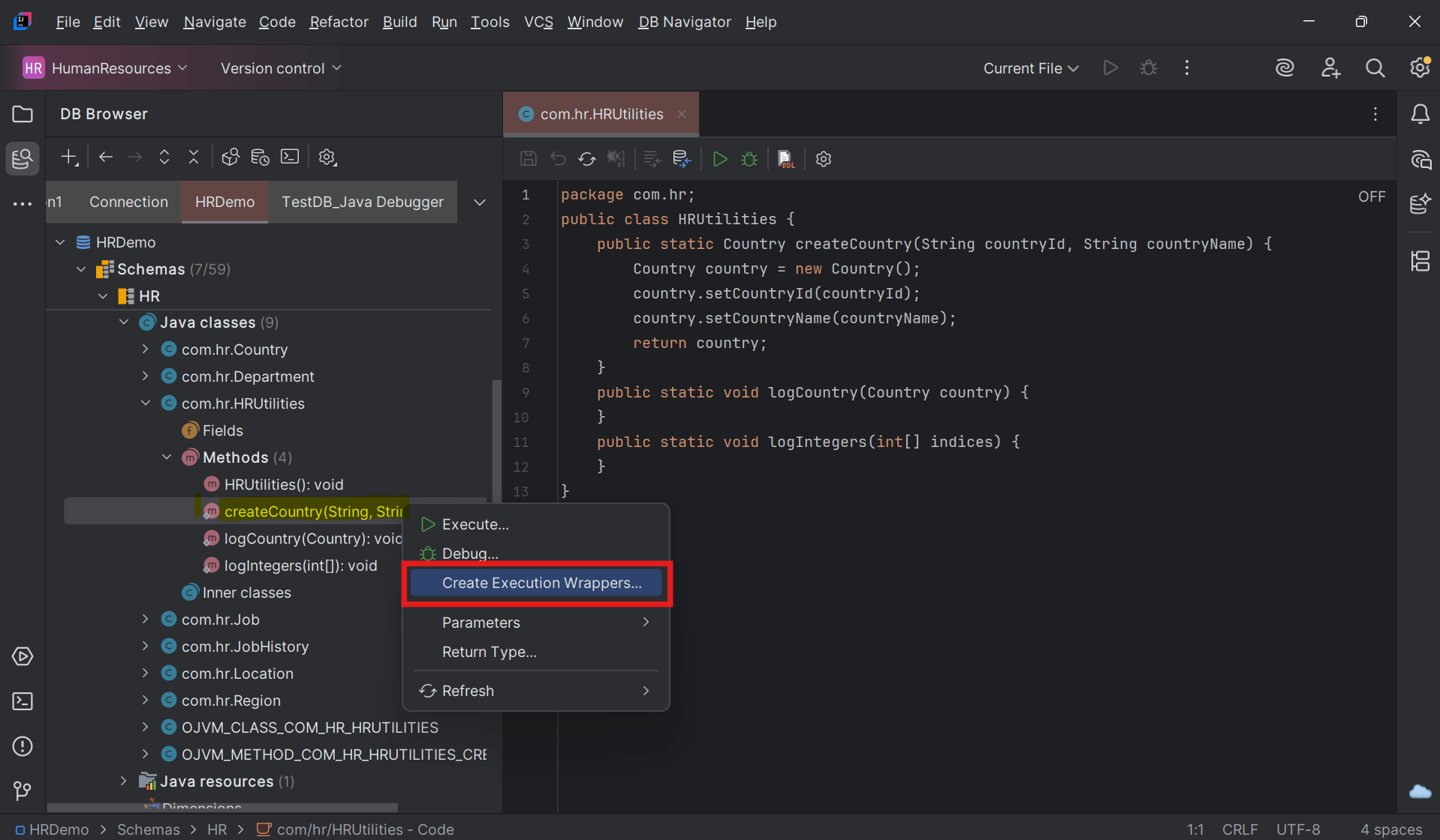 Creating Execution Wrapper for Java method Creating Execution Wrapper for Java method