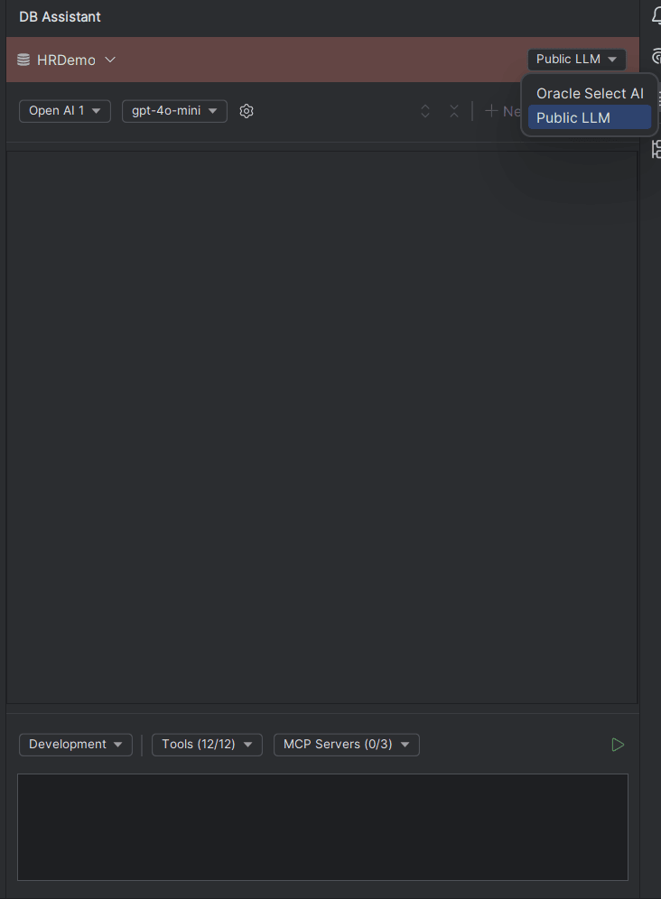 New chat box for Public LLM