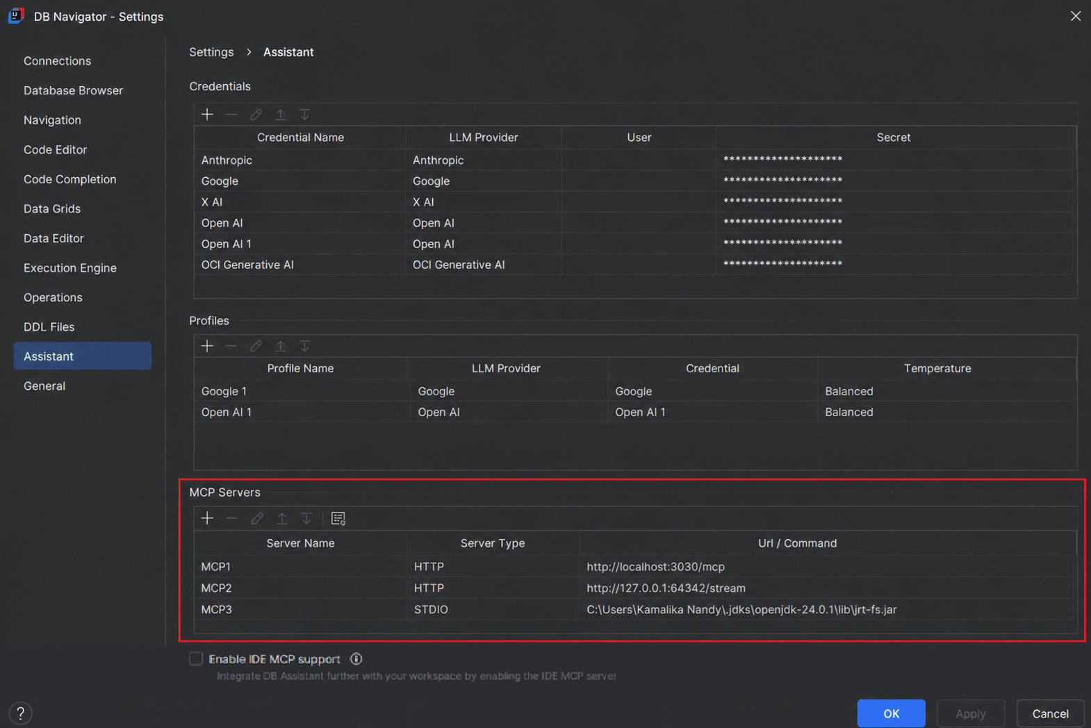 Added MCP servers